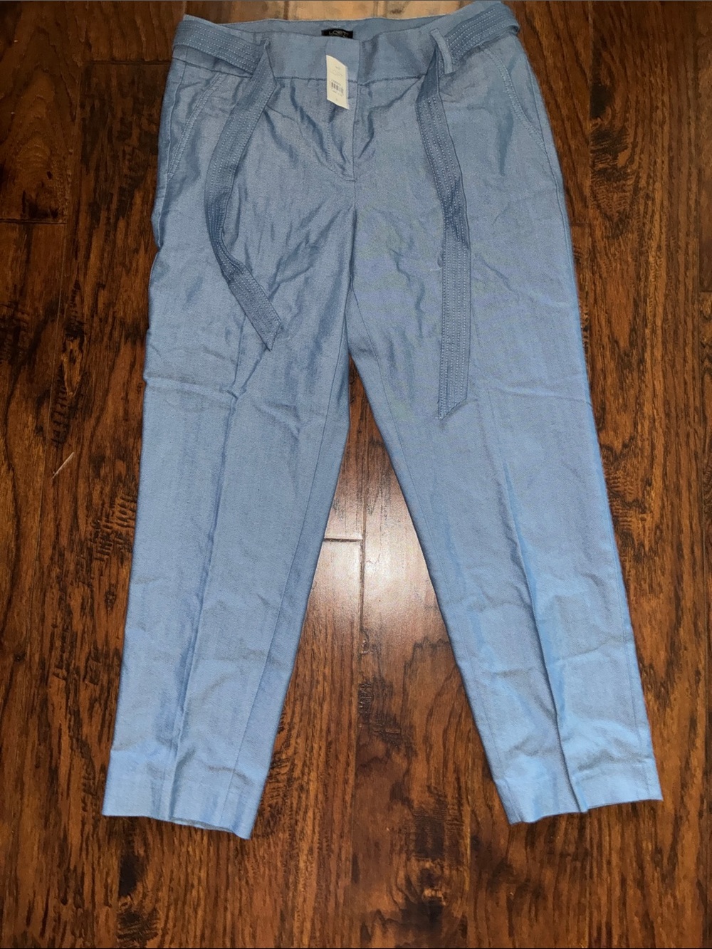 LOFT Light Blue Tapered Trousers